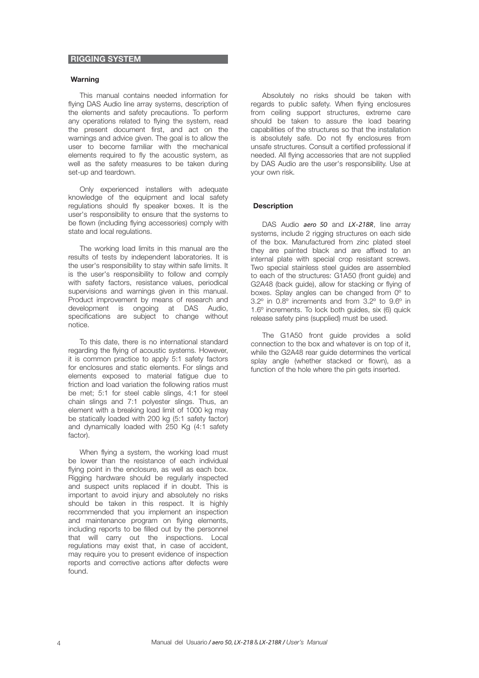 D.A.S. Audio LX-218R User Manual | Page 10 / 26