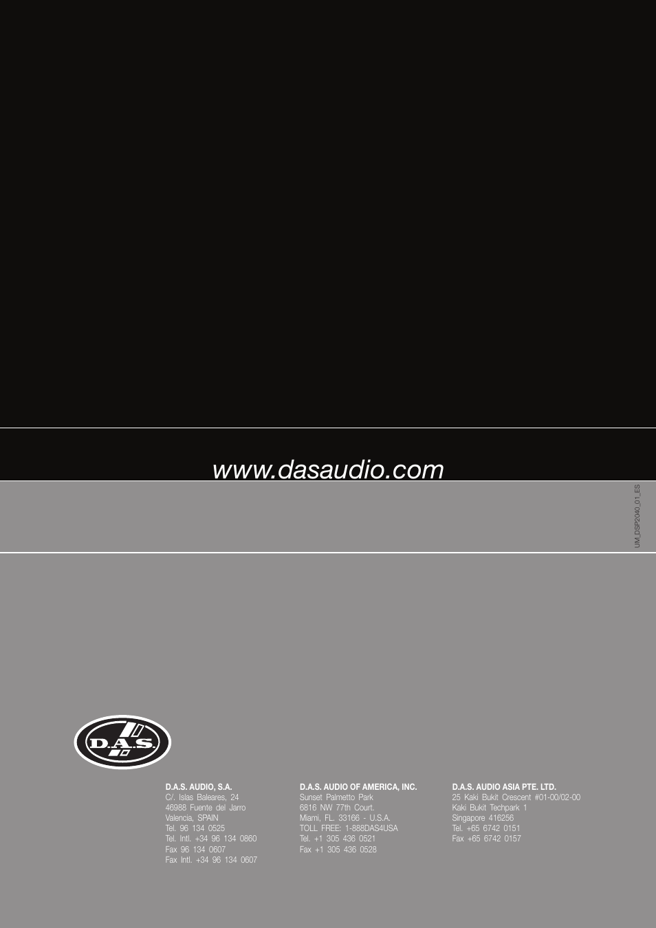 D.A.S. Audio DSP2040 User Manual | Page 32 / 32