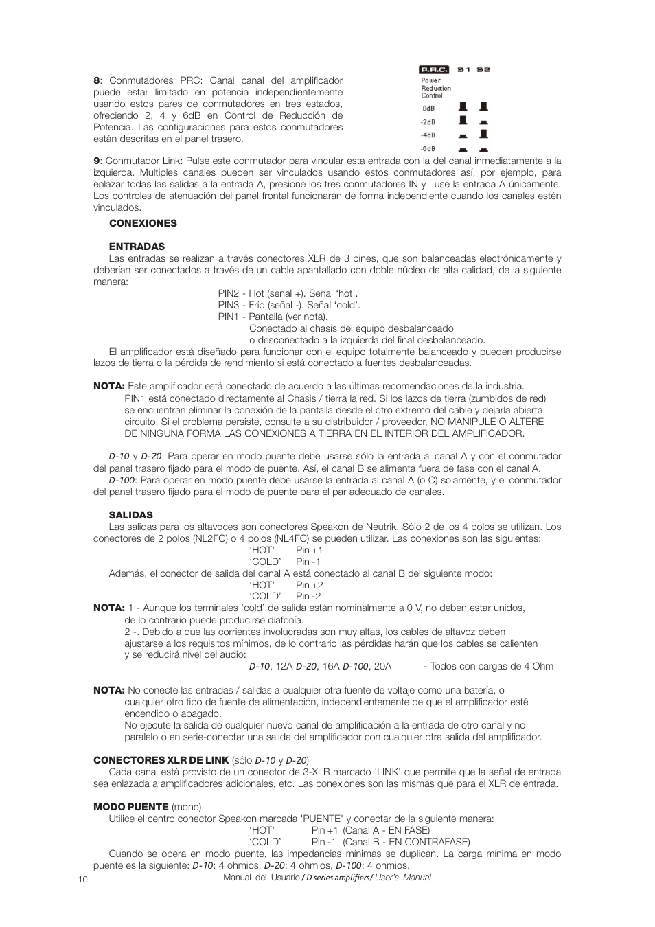 D.A.S. Audio D series User Manual | Page 10 / 16