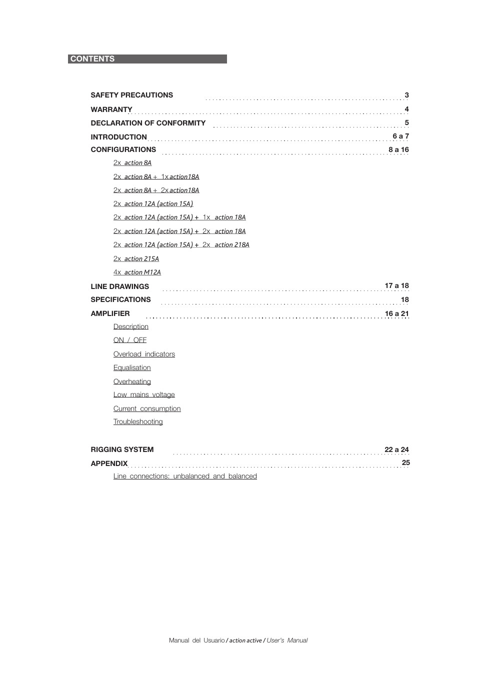 D.A.S. Audio Action Series User Manual | Page 2 / 26