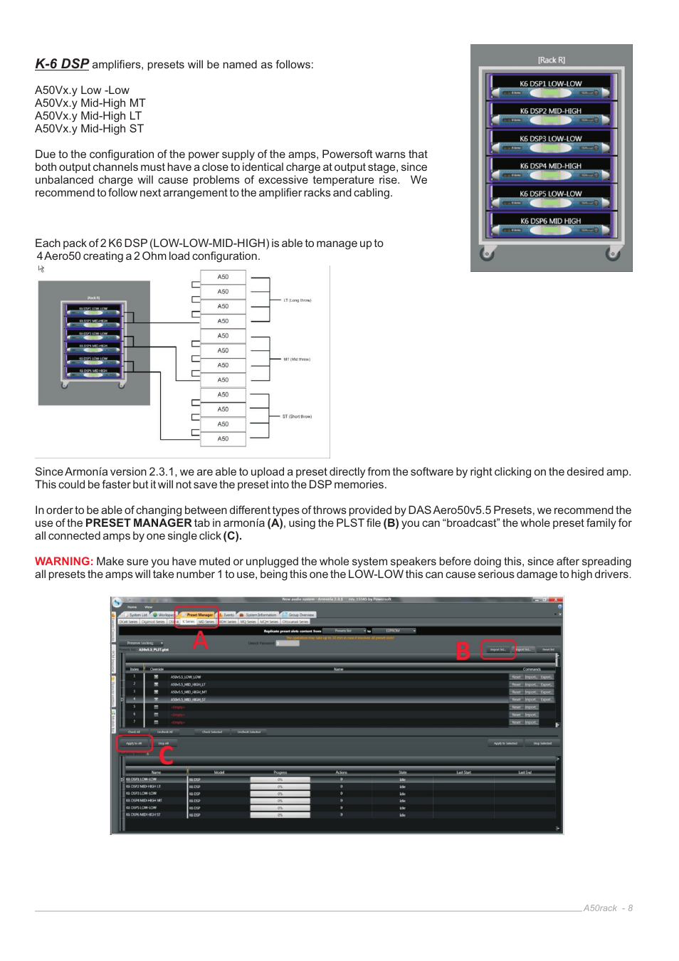 D.A.S. Audio Aero 50 Rack User Manual | Page 8 / 19