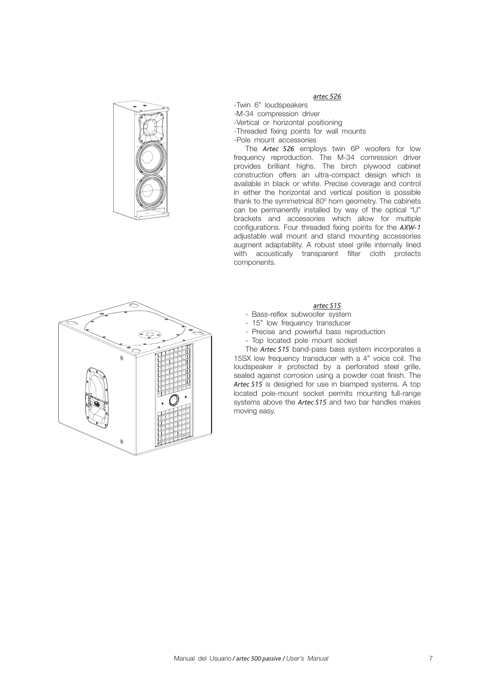 D.A.S. Audio Artec 500 Series User Manual | Page 7 / 15