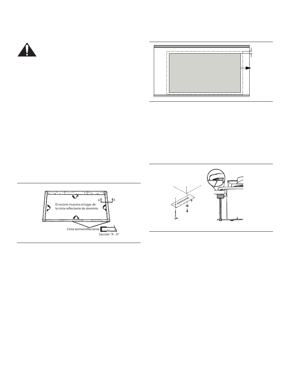 Procedimiento de instalación, Prepare la superficie de trabajo, Selle la placa con cinta de espuma | Instale la placa, Figura 5: colocación de los soportes de retención, Nota, Advertencia | Bosch NGM User Manual | Page 27 / 32