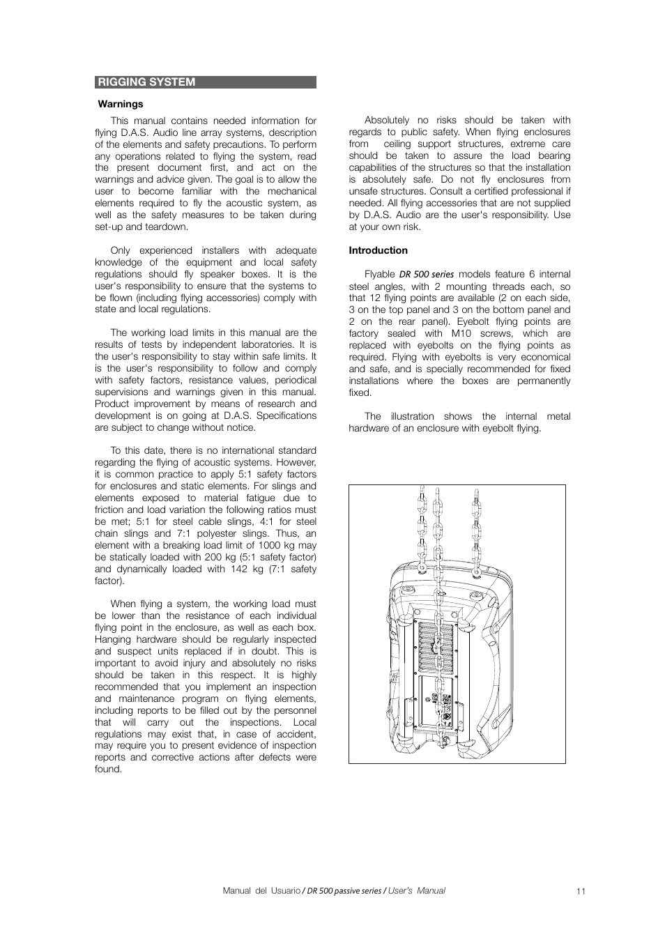 D.A.S. Audio DR-500 Series User Manual | Page 11 / 16