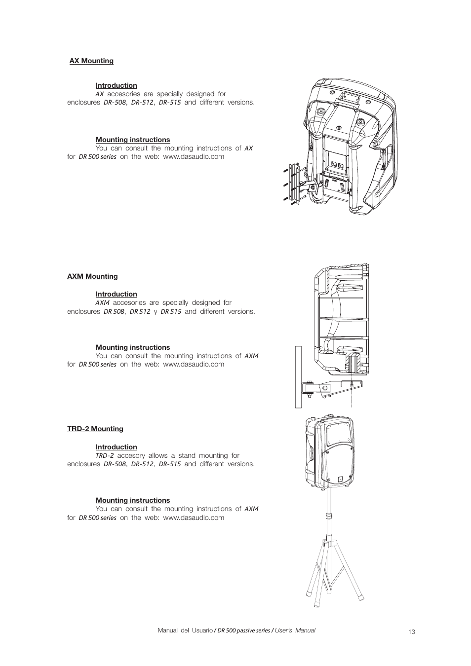 D.A.S. Audio DR-500 Series User Manual | Page 13 / 16
