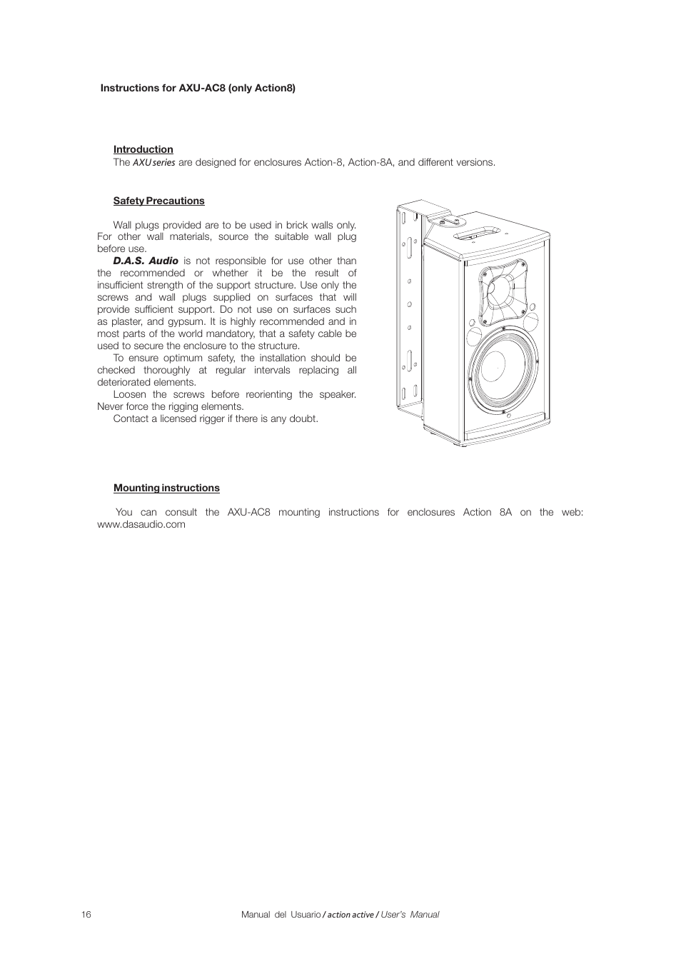D.A.S. Audio Action Series User Manual | Page 16 / 19