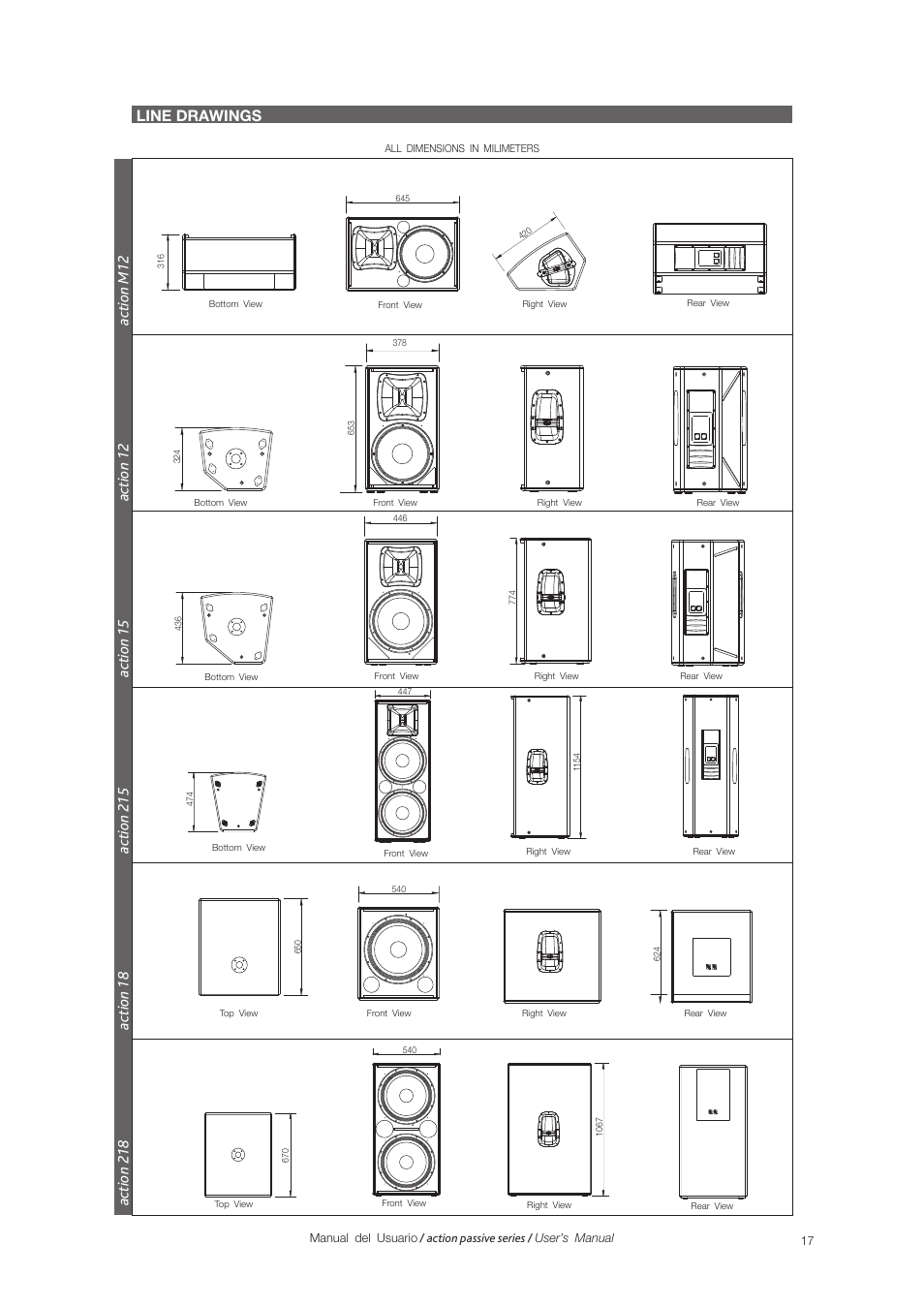 Line drawings | D.A.S. Audio Action Series User Manual | Page 17 / 19