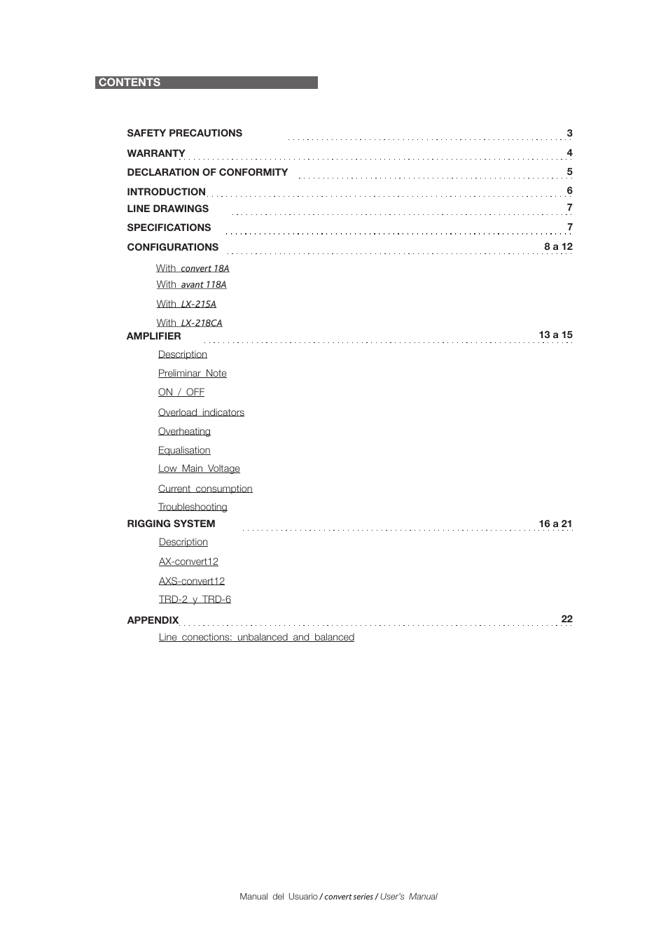 D.A.S. Audio Convert 12A User Manual | Page 2 / 23