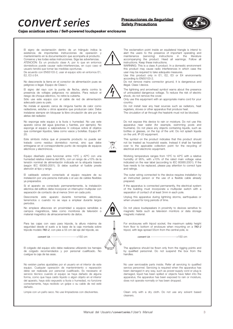 Convert, Series | D.A.S. Audio Convert 12A User Manual | Page 3 / 23