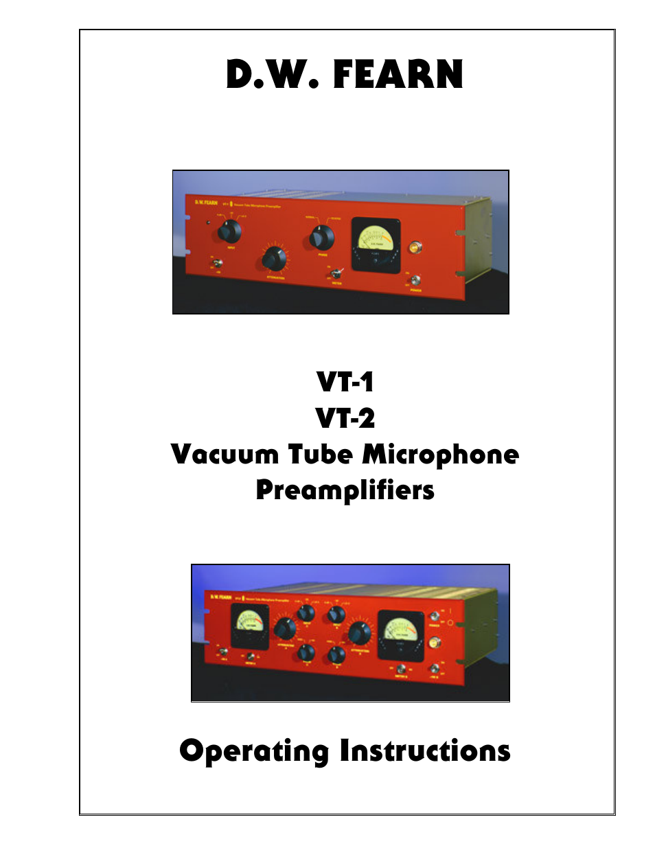 D.W. Fearn VT-2 User Manual | 40 pages