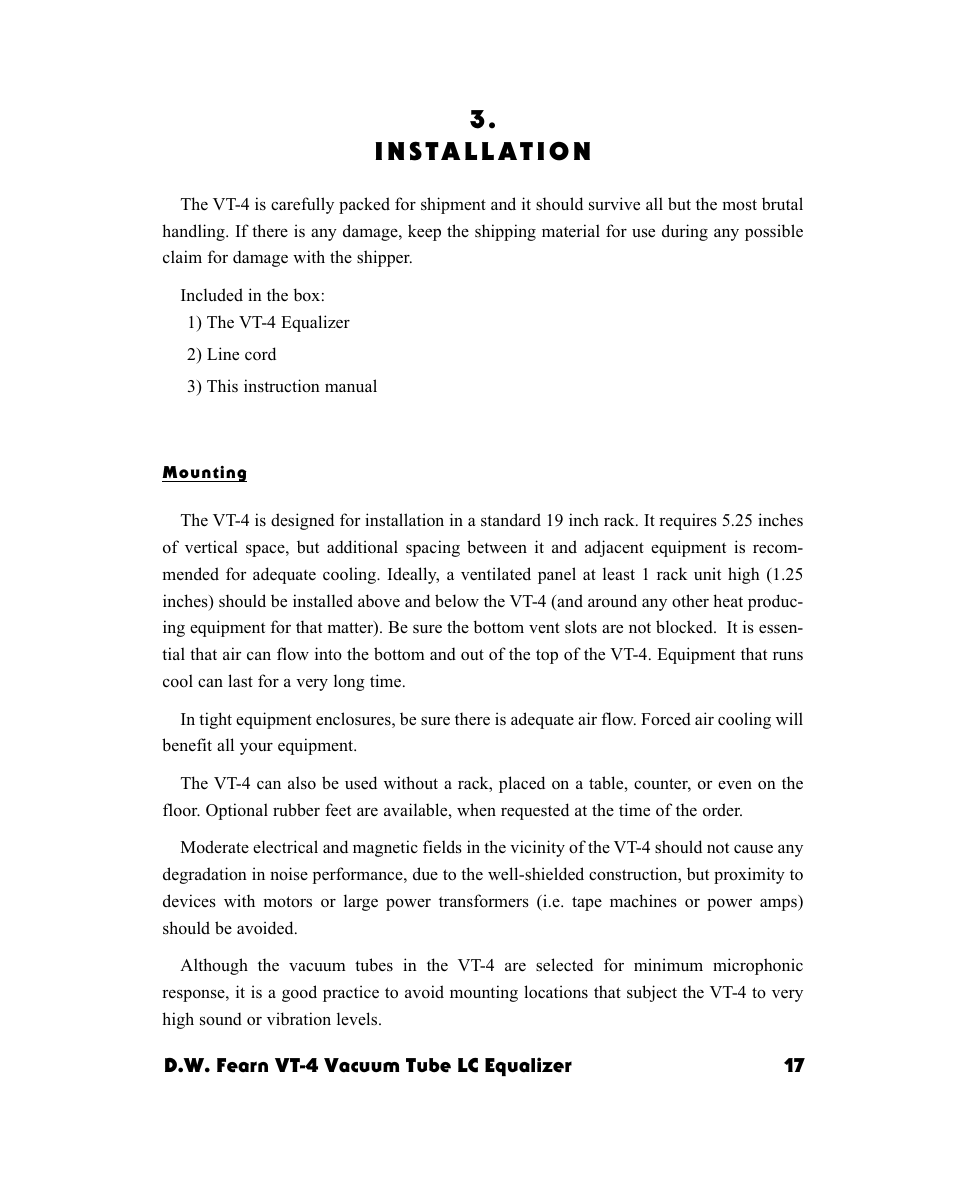 D.W. Fearn VT-4 User Manual | Page 10 / 15