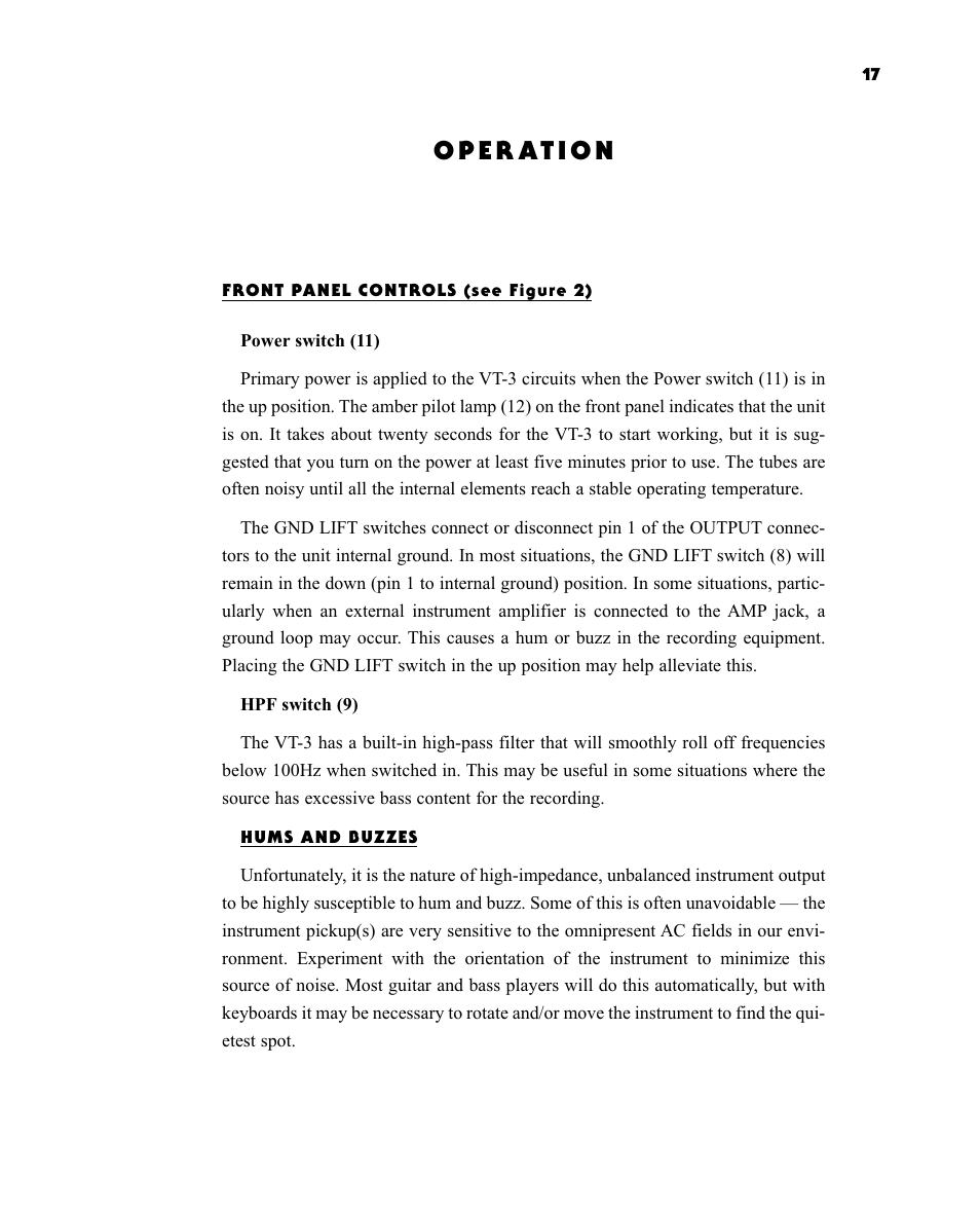 D.W. Fearn VT-3 User Manual | Page 15 / 23