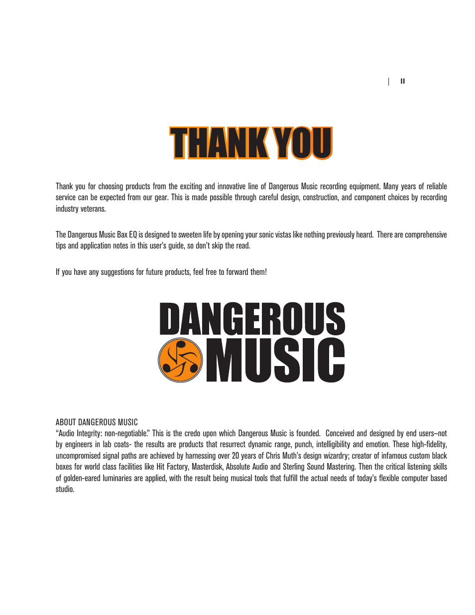 Dangerous Music BAX EQ User Manual | Page 3 / 19