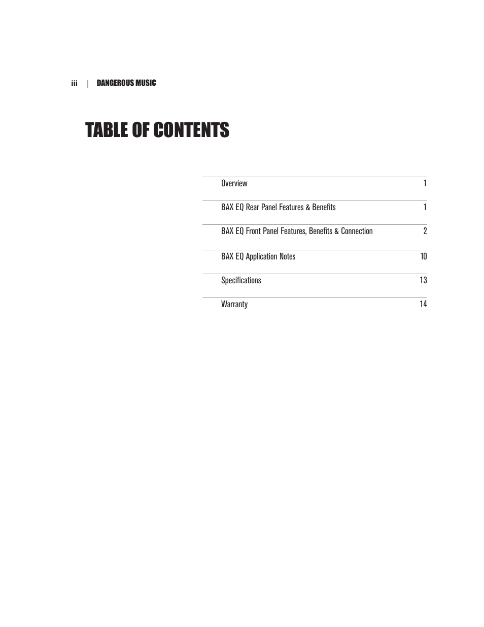 Dangerous Music BAX EQ User Manual | Page 4 / 19