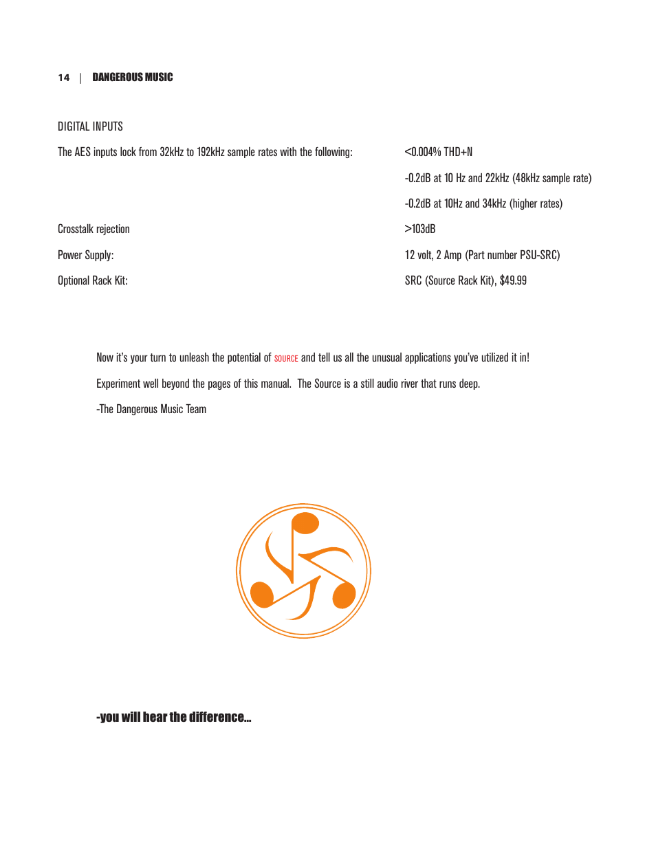 Dangerous Music Source User Manual | Page 18 / 20