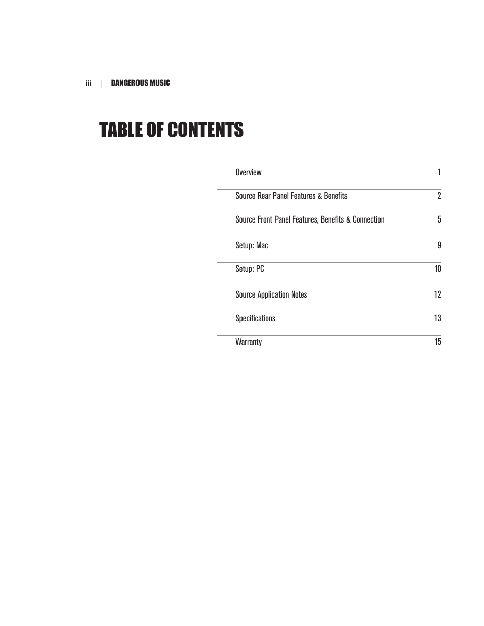 Dangerous Music Source User Manual | Page 4 / 20