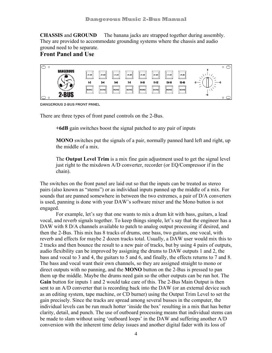 Dangerous Music 2-Bus User Manual | Page 4 / 11