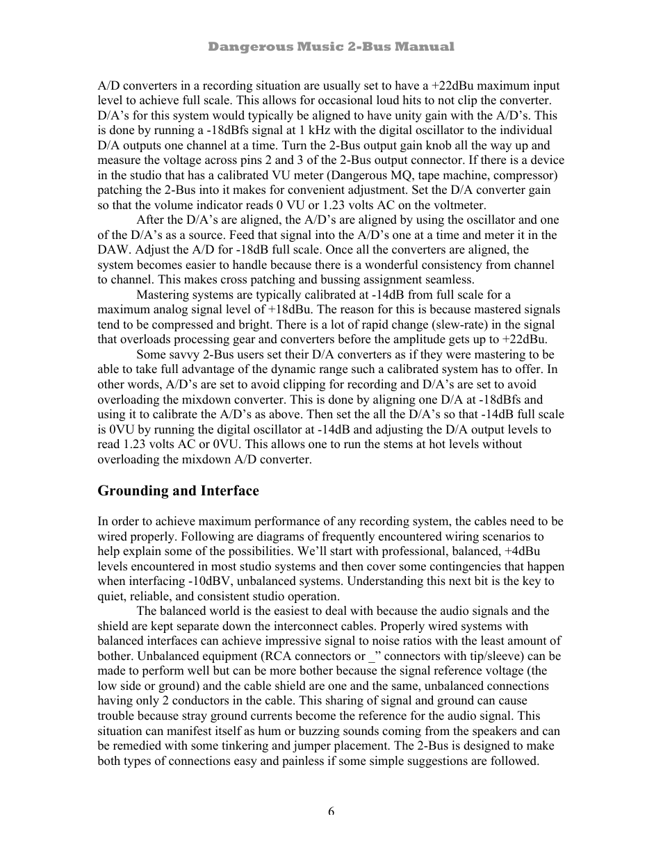 Dangerous Music 2-Bus User Manual | Page 6 / 11