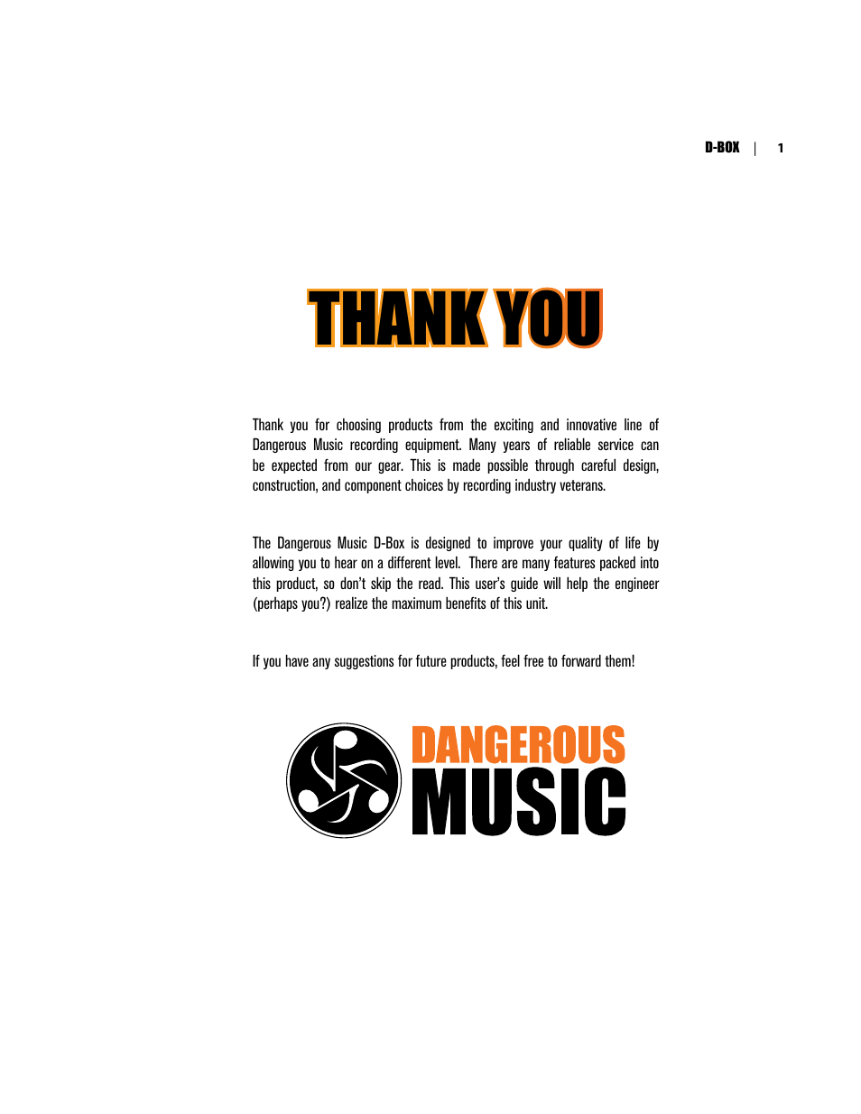 Dangerous Music D-Box User Manual | Page 3 / 22