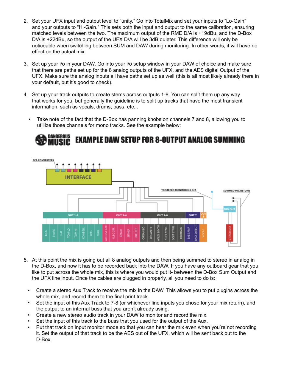 Dangerous Music D-Box with RME UFX User Manual | Page 2 / 3