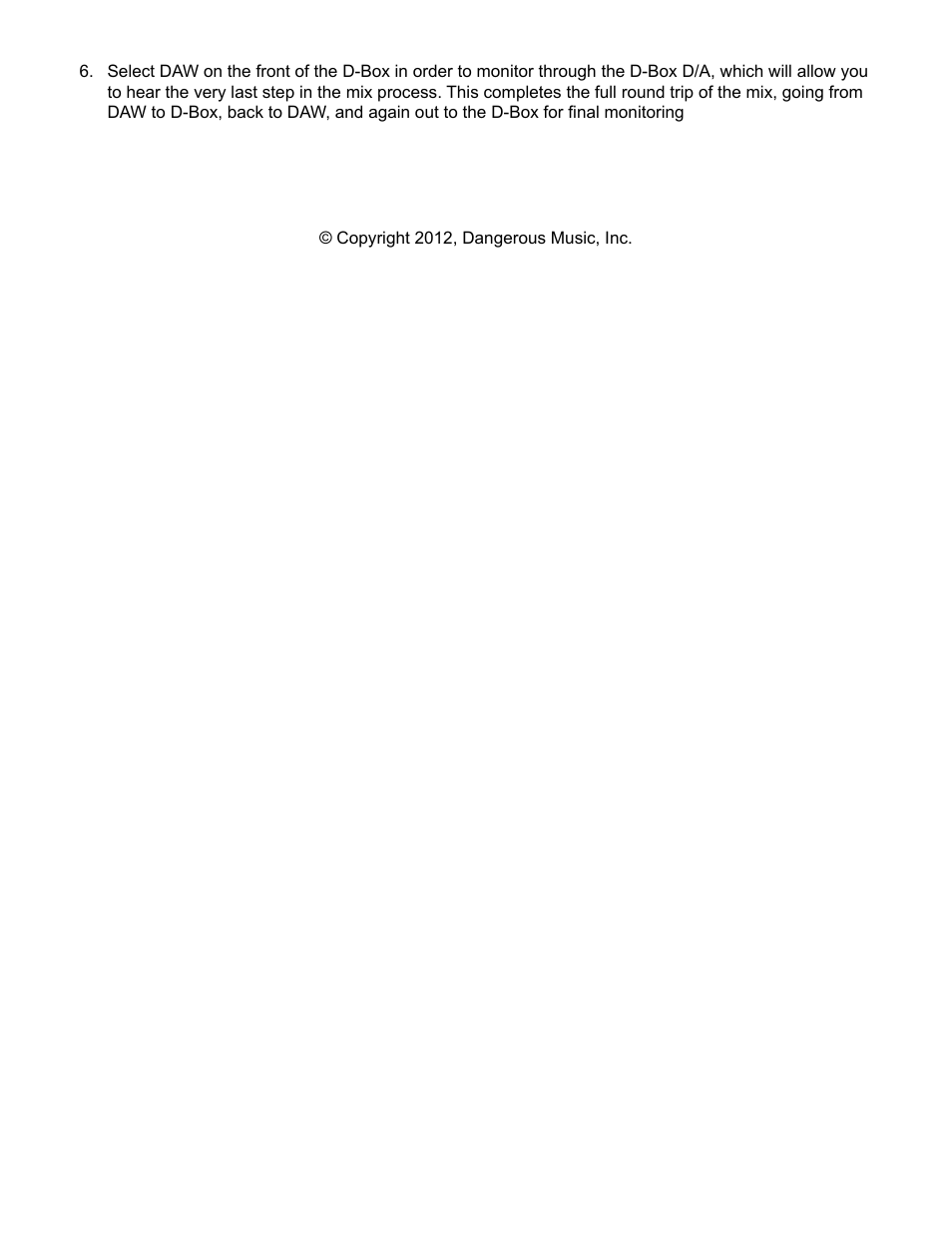 Dangerous Music D-Box with RME UFX User Manual | Page 3 / 3