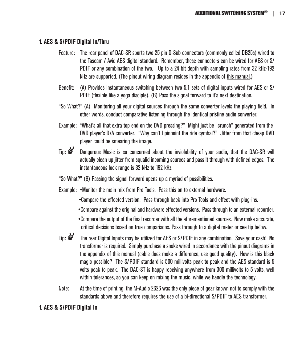 Dangerous Music Additional Switching System User Manual | Page 19 / 30