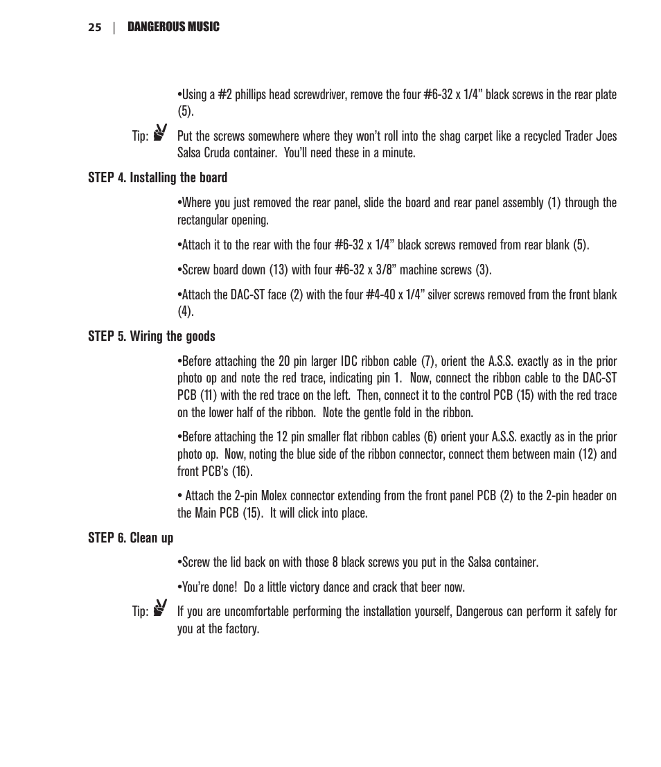 Dangerous Music Additional Switching System User Manual | Page 27 / 30