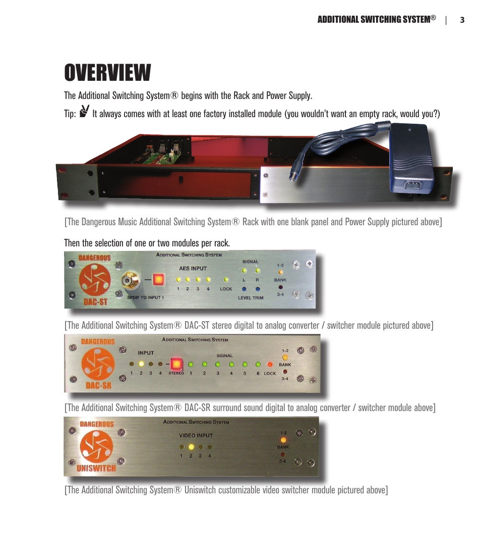 Overview | Dangerous Music Additional Switching System User Manual | Page 5 / 30