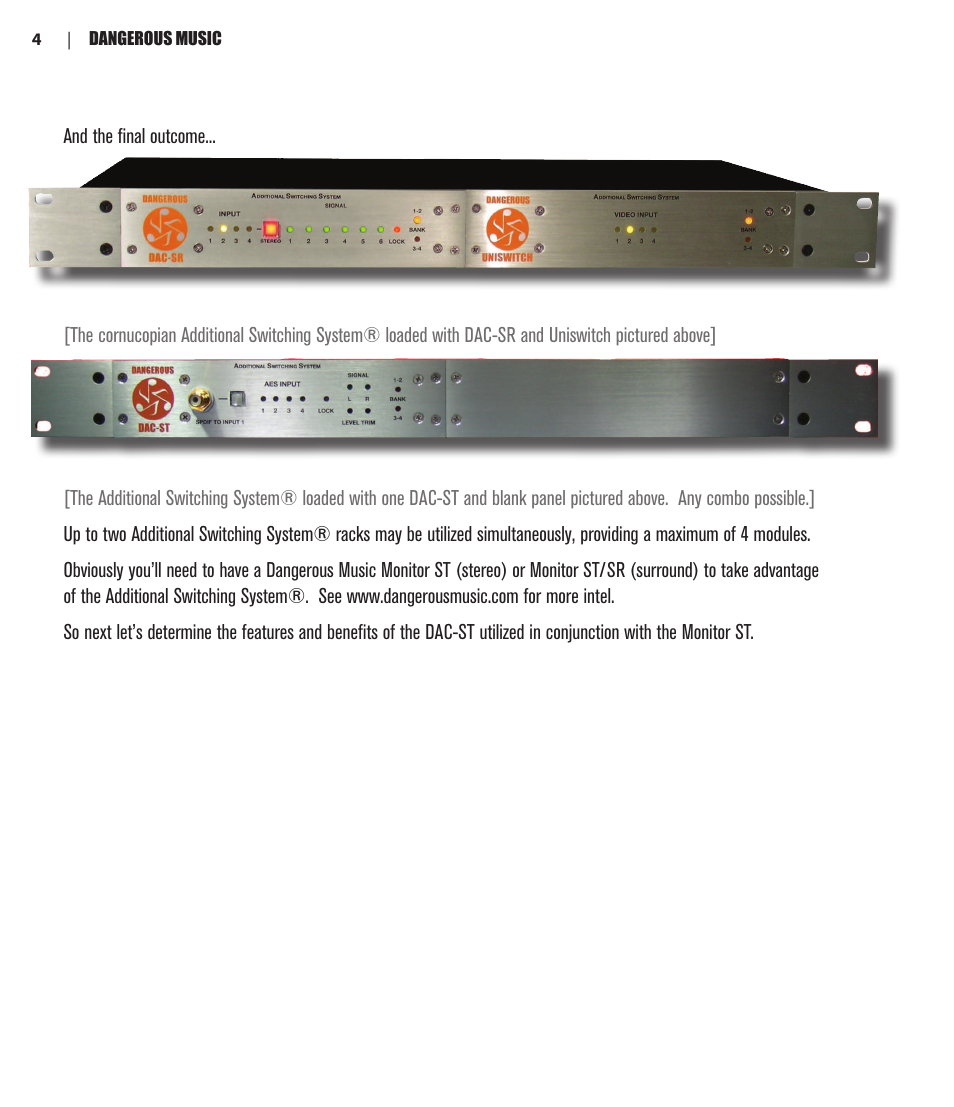 Dangerous Music Additional Switching System User Manual | Page 6 / 30