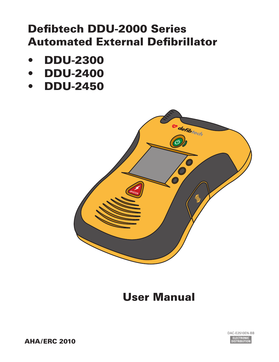 Defibtech DDU-2450 Series User Manual User Manual | 65 pages