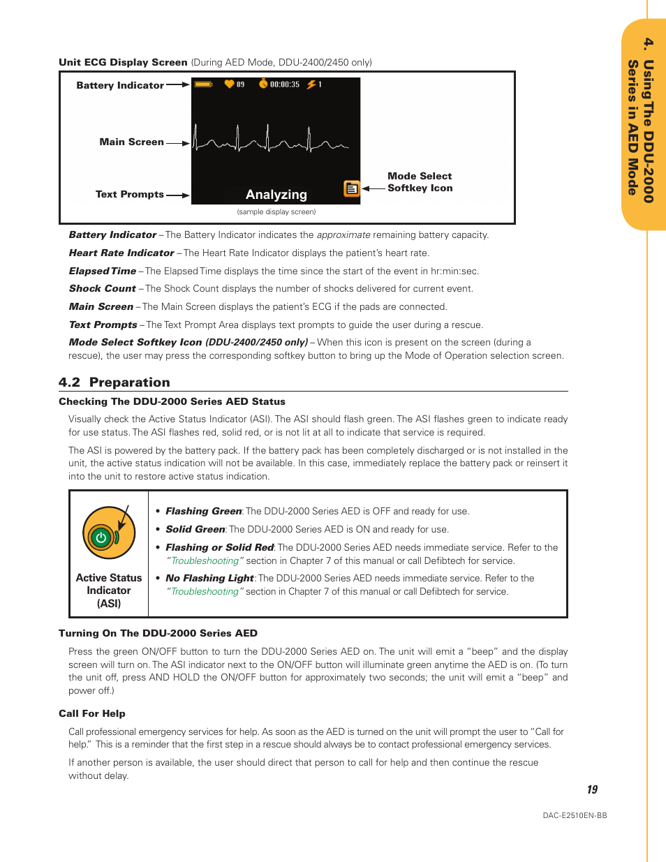 2 preparation | Defibtech DDU-2450 Series User Manual User Manual | Page 19 / 65