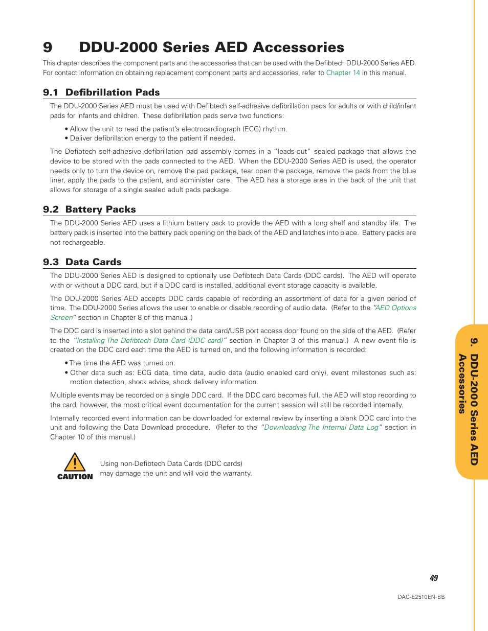 Ddu-2000 series aed accessories | Defibtech DDU-2450 Series User Manual User Manual | Page 49 / 65