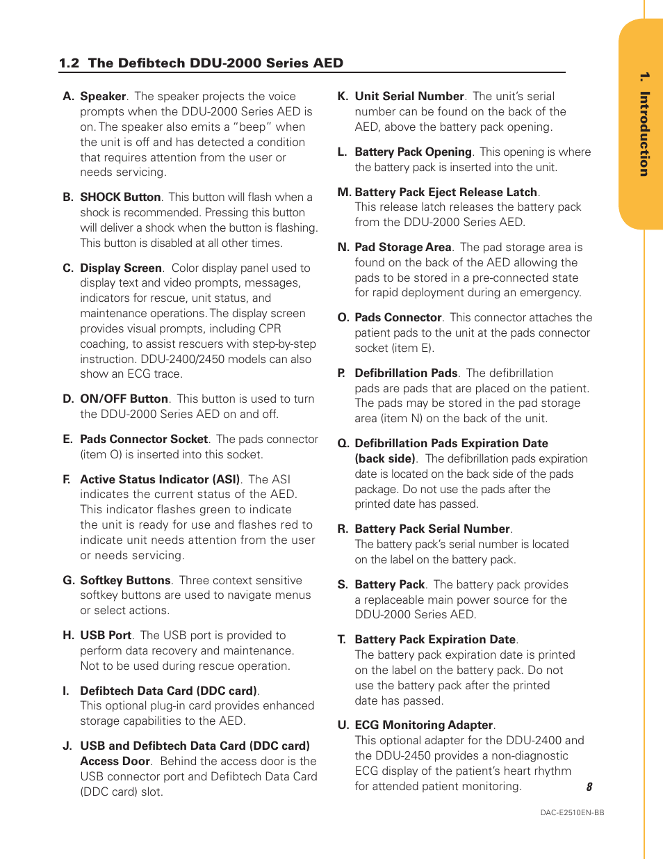 2 the defibtech ddu-2000 series aed | Defibtech DDU-2450 Series User Manual User Manual | Page 8 / 65