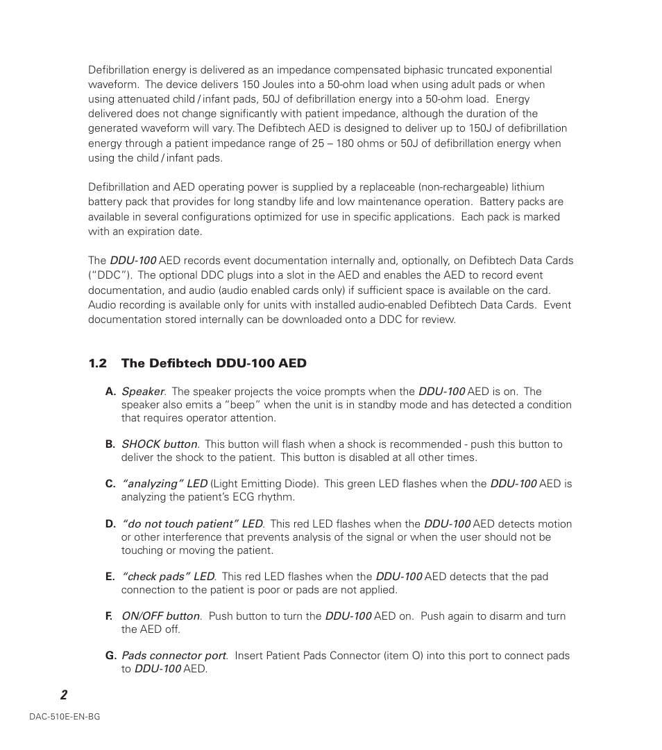 Defibtech DDU-100 Series User Manual | Page 10 / 74
