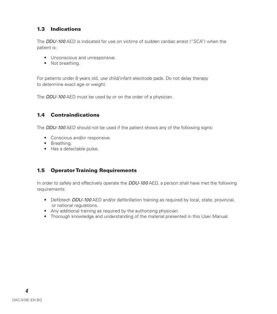 Defibtech DDU-100 Series User Manual | Page 12 / 74