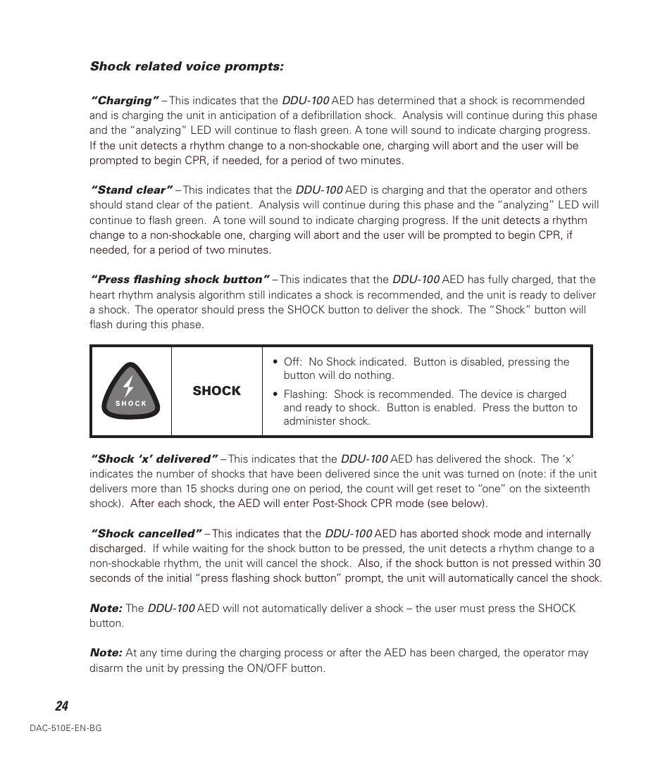 Defibtech DDU-100 Series User Manual | Page 32 / 74