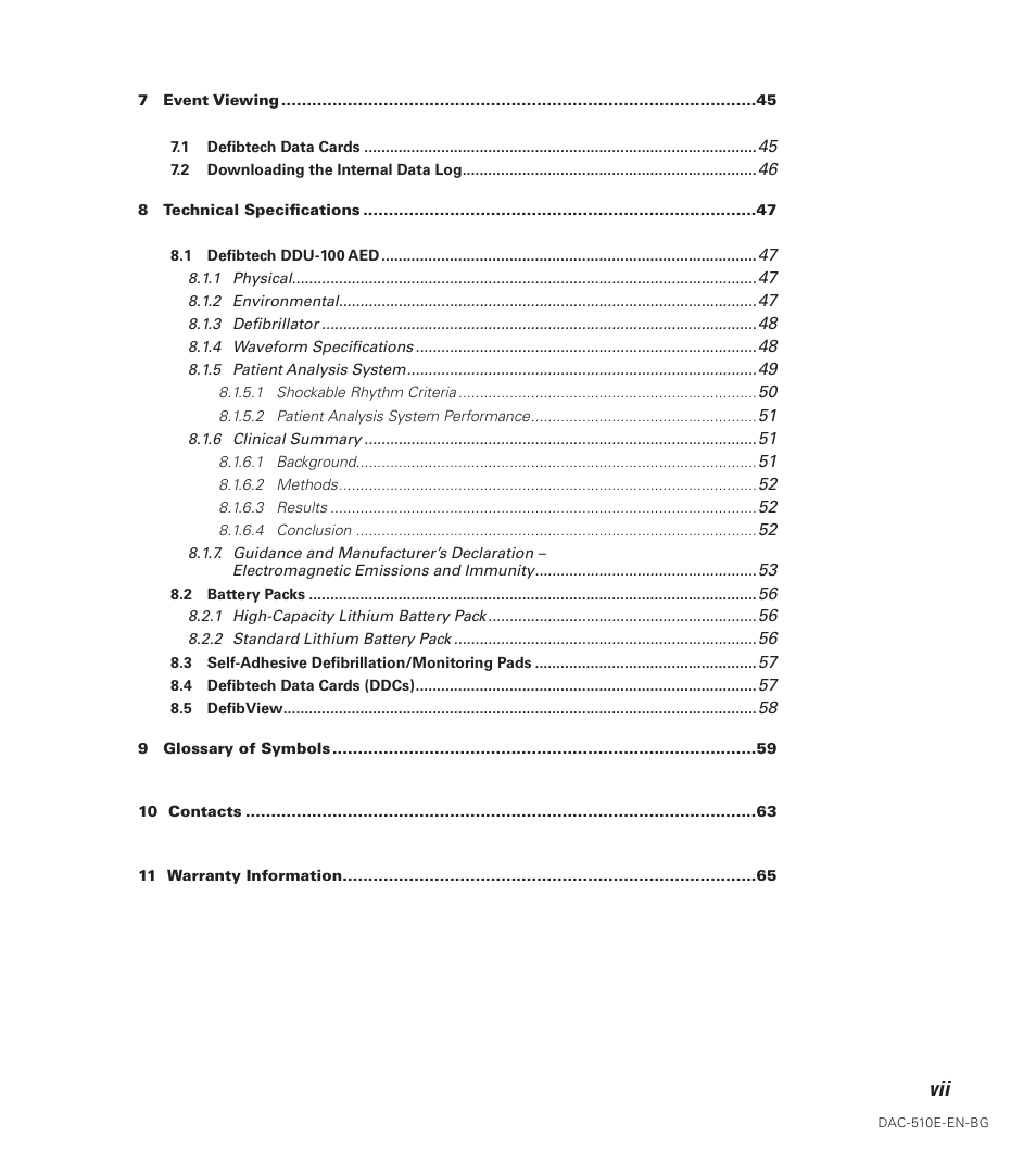 Defibtech DDU-100 Series User Manual | Page 7 / 74