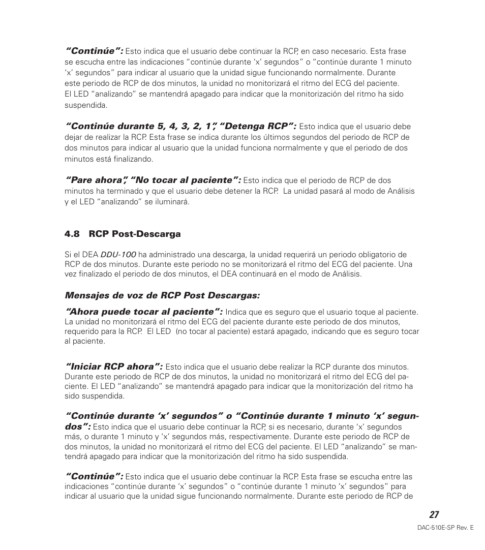 Defibtech DDU-100 Series User Manual | Page 35 / 65