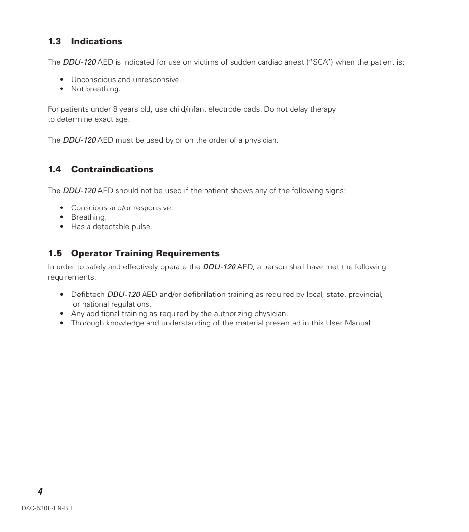 Defibtech DDU-120 Series User Manual | Page 12 / 72