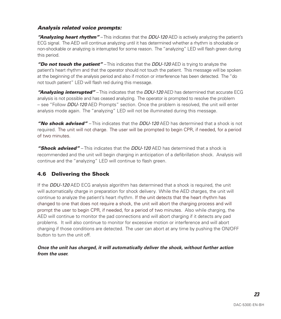 Defibtech DDU-120 Series User Manual | Page 31 / 72