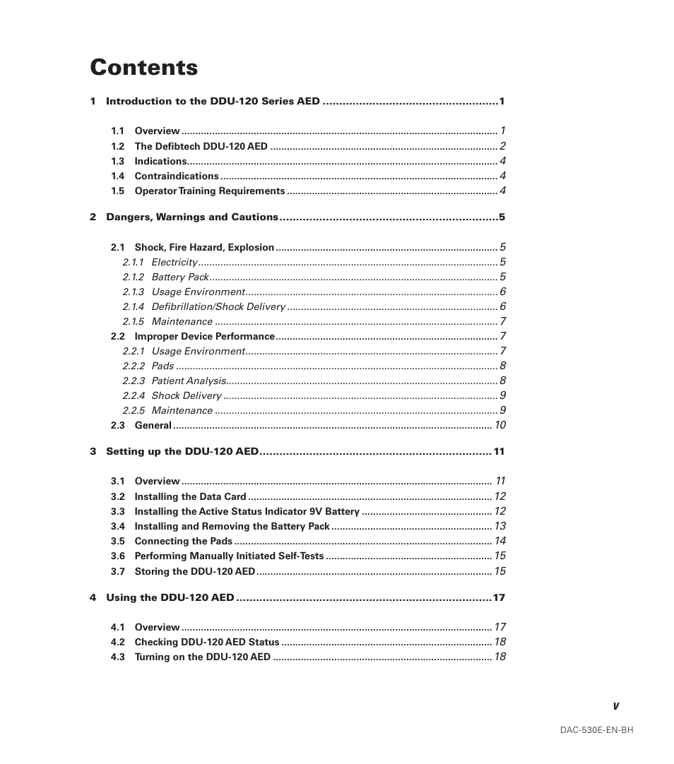 Defibtech DDU-120 Series User Manual | Page 5 / 72