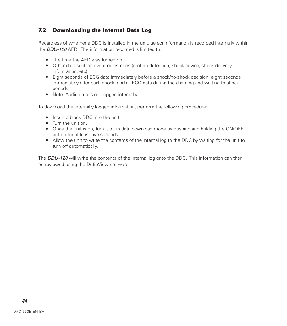 Defibtech DDU-120 Series User Manual | Page 52 / 72