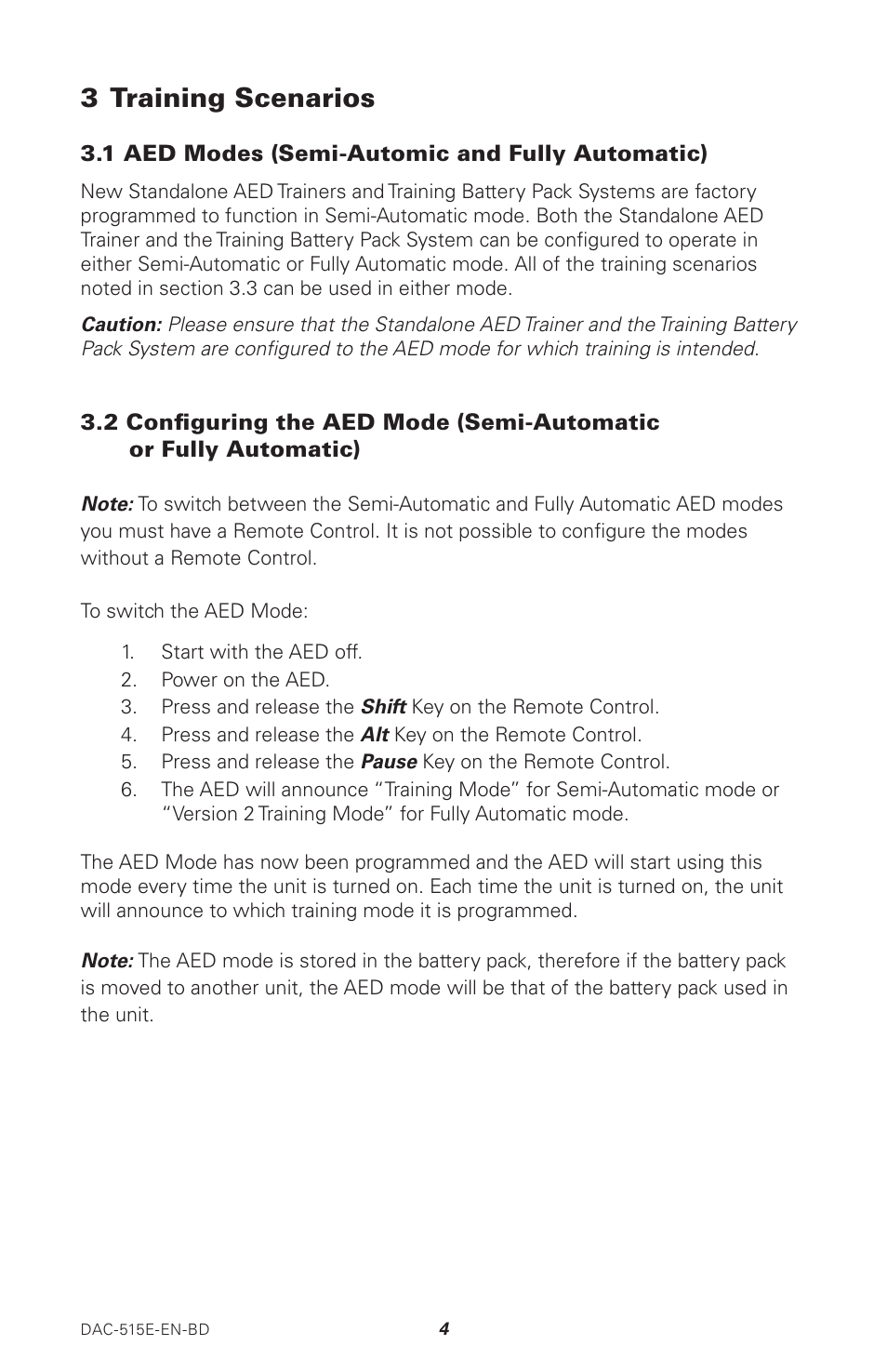 3 training scenarios | Defibtech AED Training Equipment User Manual | Page 8 / 14