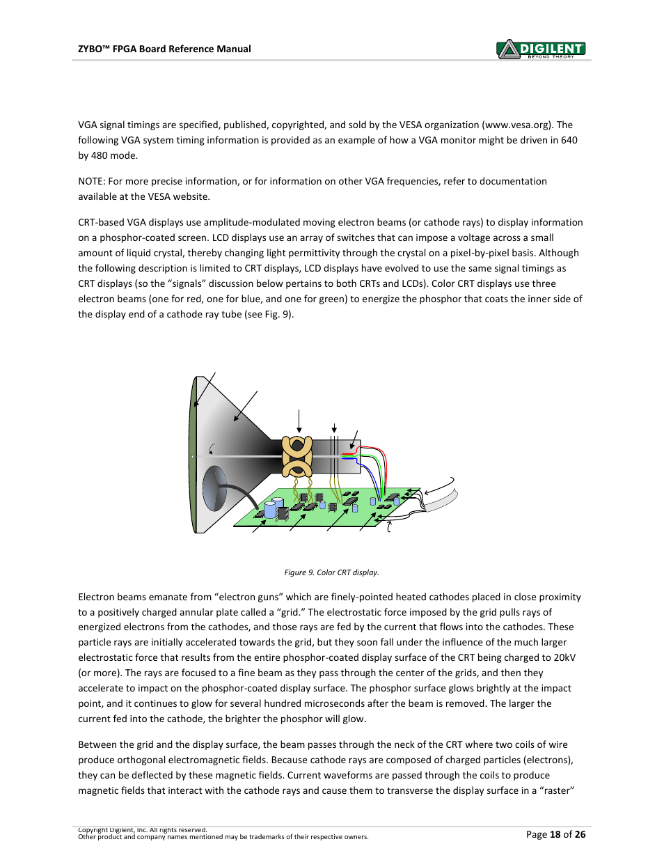 1 vga system timing | Digilent 410-279P-KIT User Manual | Page 18 / 26