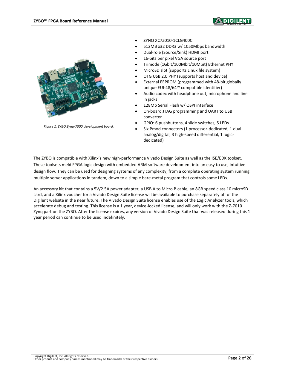 Digilent 410-279P-KIT User Manual | Page 2 / 26