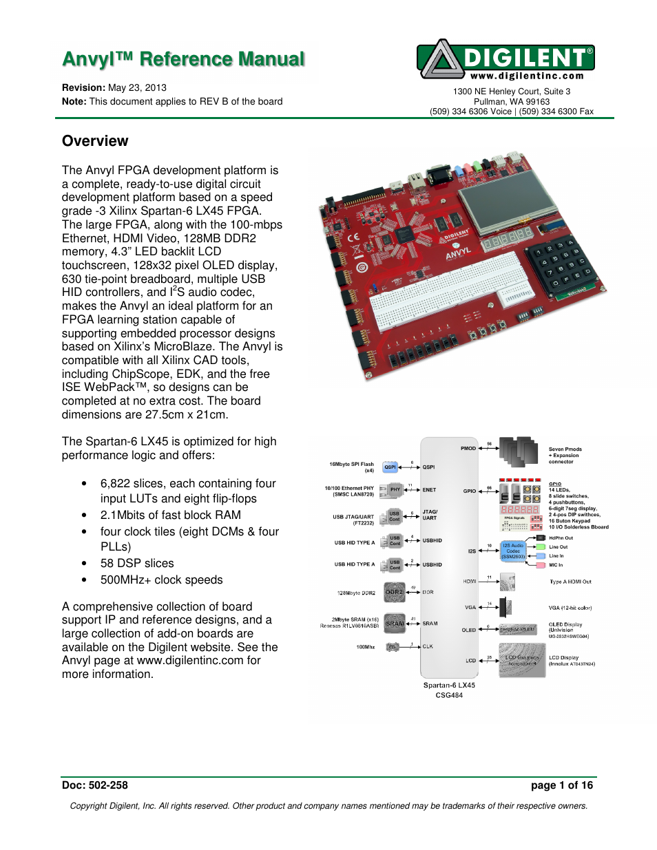 Digilent 410-258P-KIT User Manual | 16 pages
