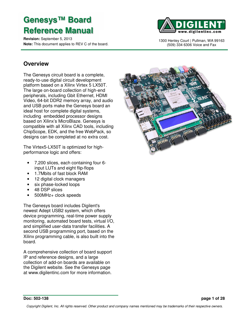Digilent 410-138P-KIT User Manual | 28 pages