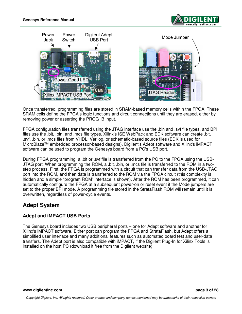 Adept system | Digilent 410-138P-KIT User Manual | Page 3 / 28