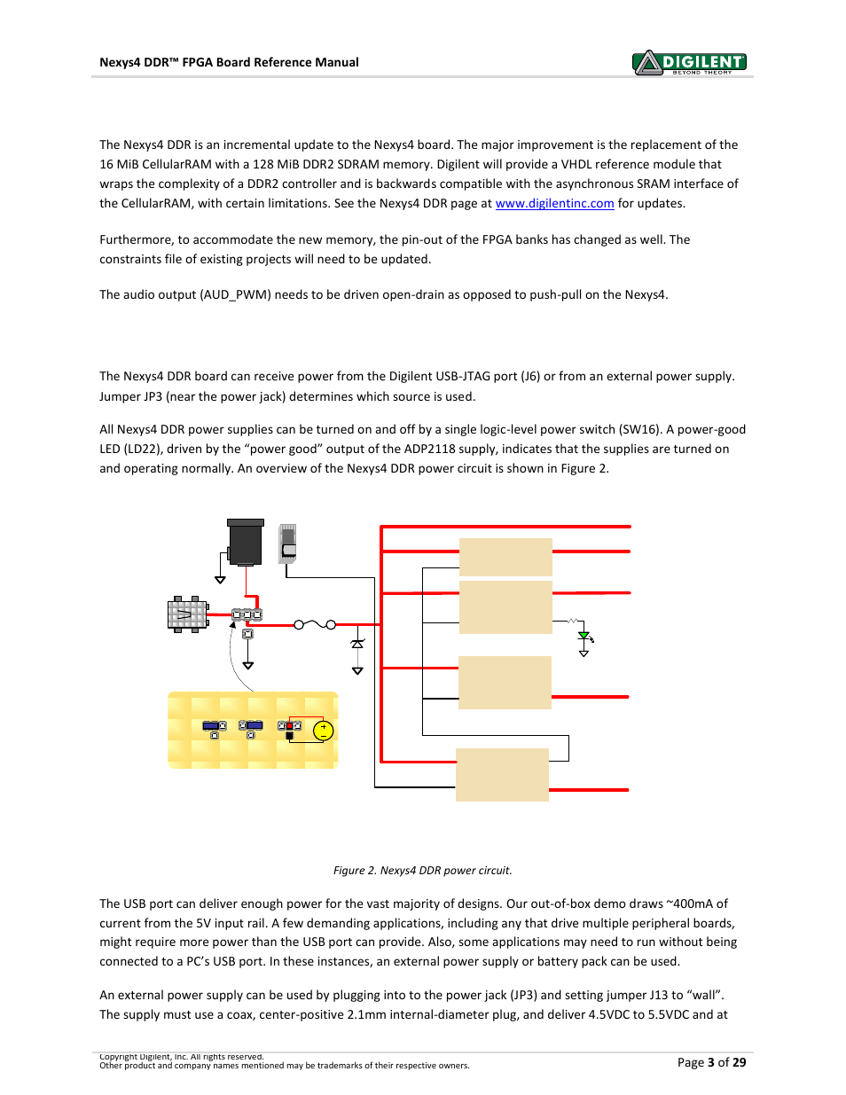 2power supplies, 1 migrating from nexys4 | Digilent 410-292P-KIT User Manual | Page 3 / 29