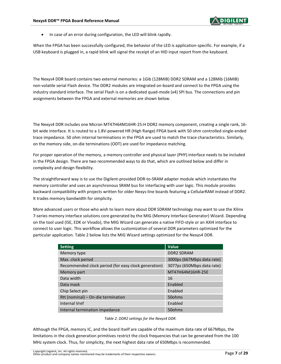 1 ddr2 | Digilent 410-292P-KIT User Manual | Page 7 / 29